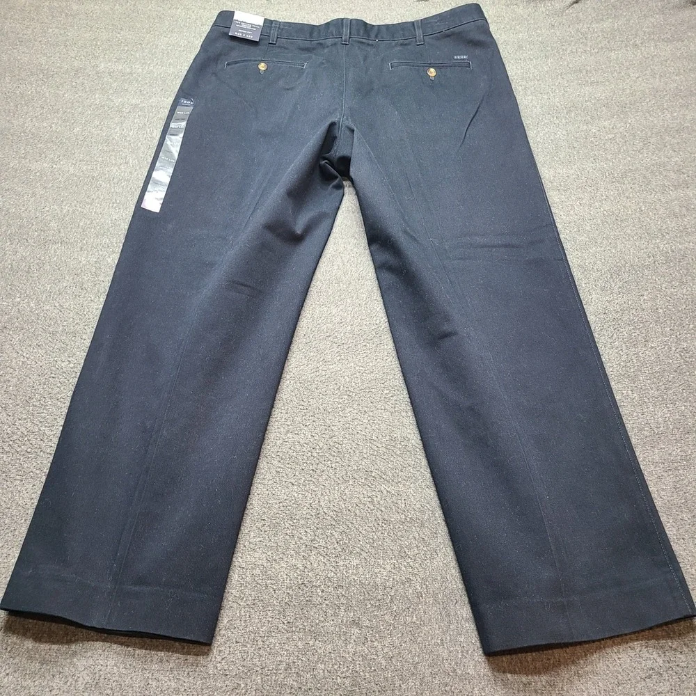 IZOD Mens 38x29 Navy Blue Pleated Cotton Twill Sportflex Pants Metrix Fit